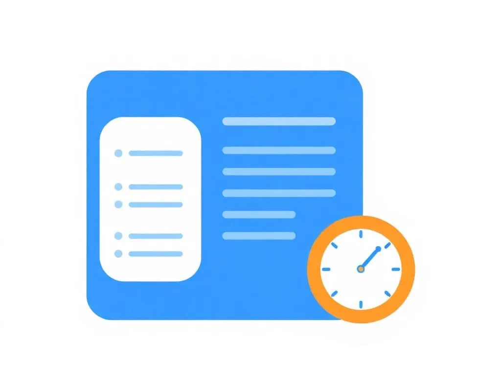 Recap card with a checklist and a clock, illustrating an end-of-day summary agent