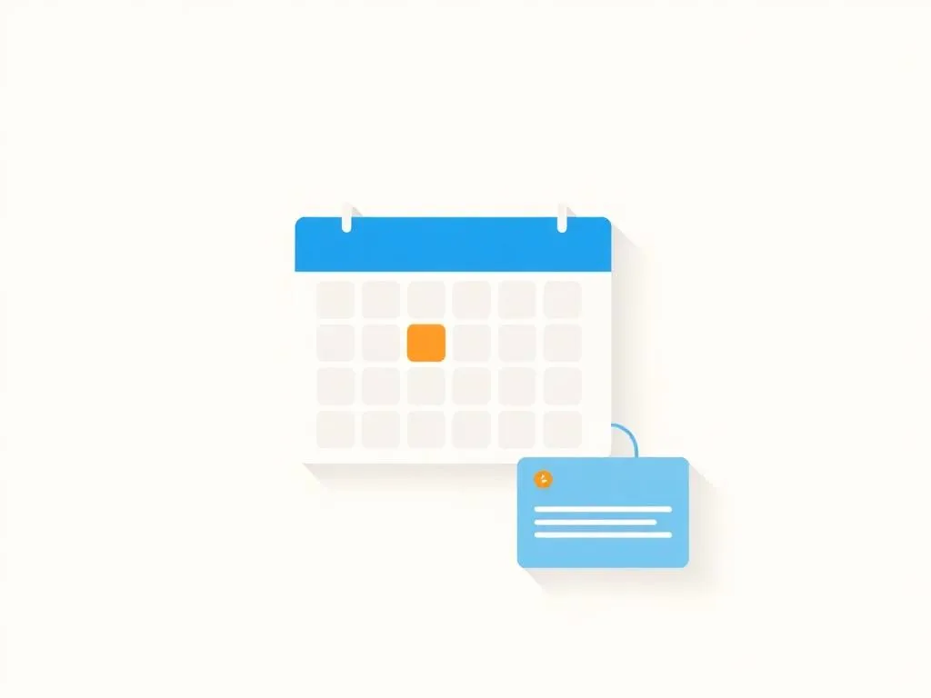 Calendar with a highlighted day linked to a briefing card, illustrating meeting preparation